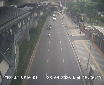 Latest picture from the Footbridge in front of Horwang School on Phahon Yothin Road camera