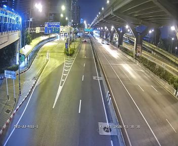 Latest picture from the Footbridge in front of PTT Public Company Limited near Soi Vibhavadi Rangsit 11 on Vibhavadi Rangsit Road camera