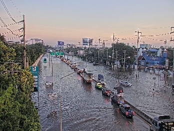 ภาพล่าสุดจากกล้อง ถ.ลำลูกกา ตัด ถ.พหลโยธิน
