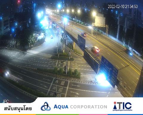 ภาพล่าสุดจากกล้อง ถ.พระราม4 แยกทางด่วนพระราม4