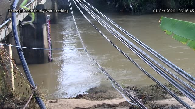 ภาพล่าสุดจากกล้อง สะพานข้ามคลองจันทบุรีที่วัดกระทิง