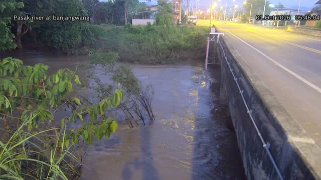 Latest picture from the Pa Sak River at Ban Changwang camera