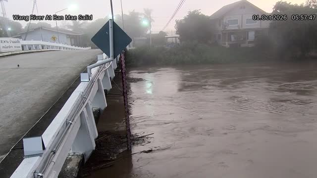 Latest picture from the Wang River at Ban Mae Salid camera